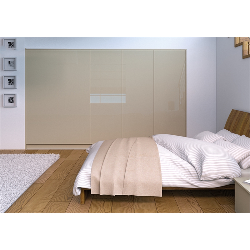 Ultra Gloss Champagne Replacement Wardrobes Kitchen Doors